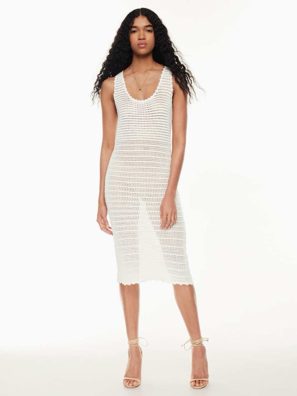 Wilfred Aritzia Ephron Maxi Dress White Crochet